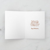 Fall Leaves Happy Thanksgiving Stepdad Holiday Card (Inside)