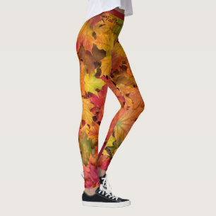 Fall Leaves Harvest Colours Yoga Autumn Pants