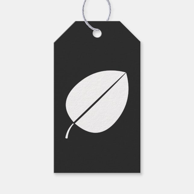 Fall Leaves in Black Gift Tag (Front)
