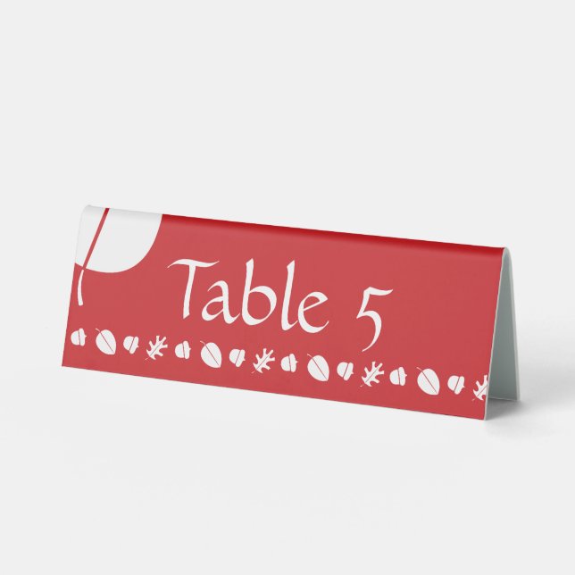 Fall Leaves in Cherry Table Tent Sign (Front)