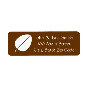 Fall Leaves in Chocolate Return Address Label