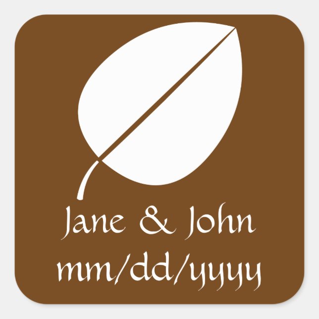 Fall Leaves in Chocolate Sticker (Front)
