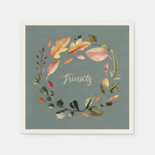 Fall Leaves in Colour Personalised Napkin