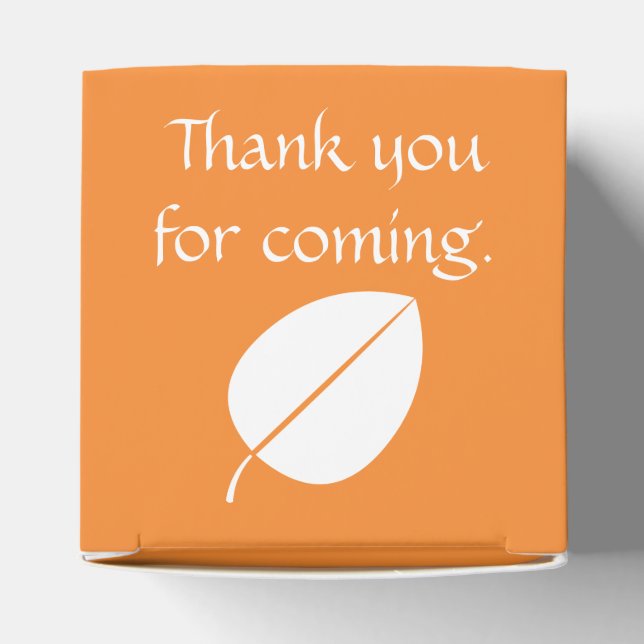 Fall Leaves in Orange Favour Box (Top)