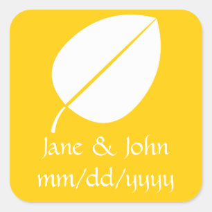 Fall Leaves in Yellow Sticker