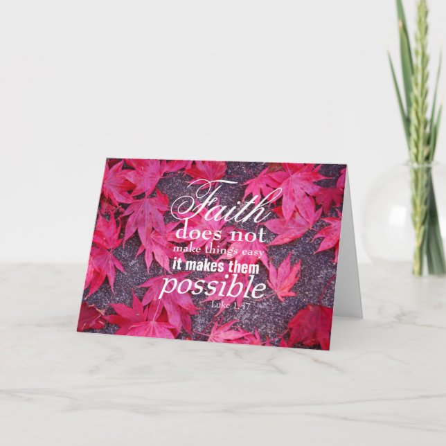 Fall Leaves Inspirational Greeting Card (Front)