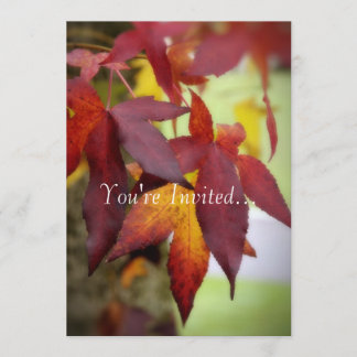 Fall Leaves...Invitation Invitation