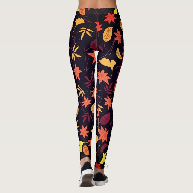 Fall Leaves Leggings (Back)