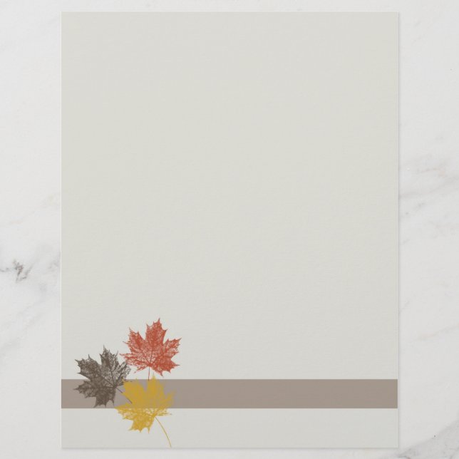 Fall Leaves Letterhead (Front)