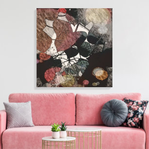 Fall Leaves Modern Art Canvas Print