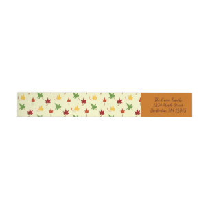 Fall Leaves: Multi-coloured Return Address Labels