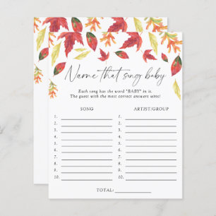 Fall leaves - Name that song baby shower game