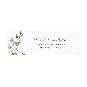 Fall Leaves Nature Botanical Watercolor Wedding