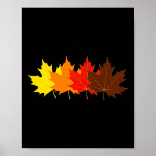 Fall Leaves October Autumn Cosy Season Men Women K Poster