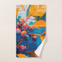 Fall leaves oil painted. Abstract autumn foliage
