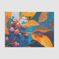 Fall leaves oil painted. Abstract autumn foliage 