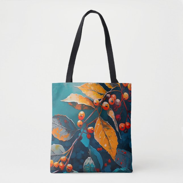 Fall leaves oil painted. Nature autumn foliage Tote Bag (Front)
