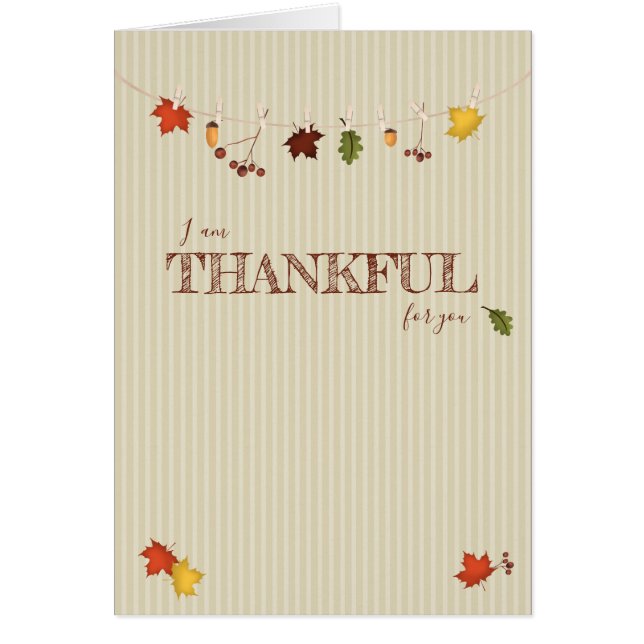 Fall Leaves on Clothesline (Front)