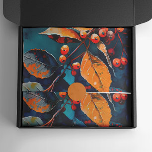 Fall leaves painted. Nature floral autumn foliage Tissue Paper