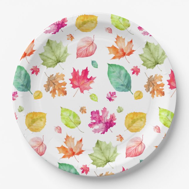 Fall Leaves  Paper Plate (Front)