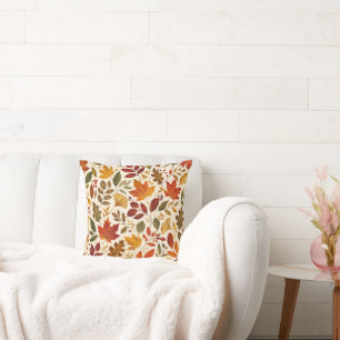 Fall Leaves Pattern Cushion