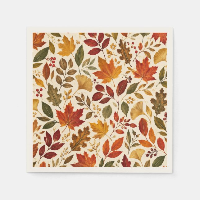 Fall Leaves Pattern Napkin (Front)