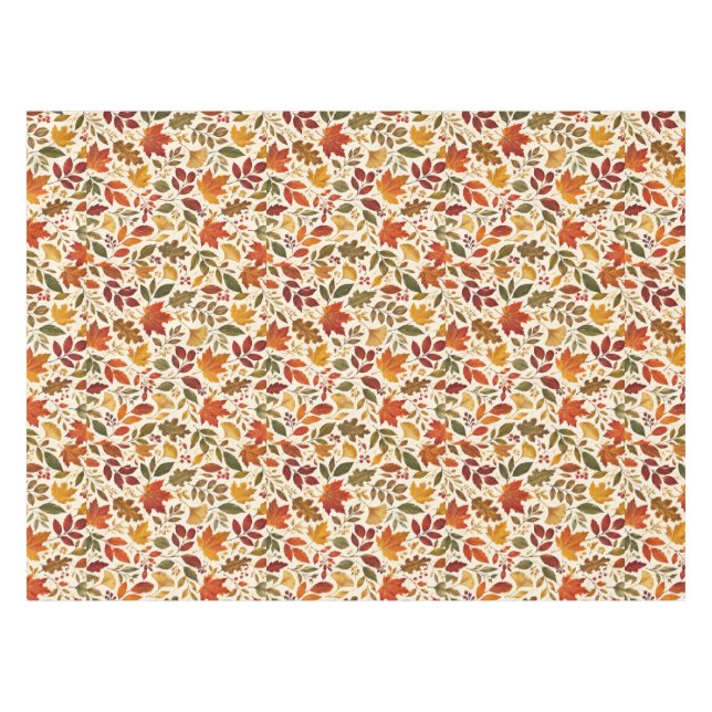 Fall Leaves Pattern Tablecloth (Front (Horizontal))