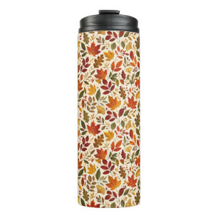 Fall Leaves Pattern Thermal Tumbler