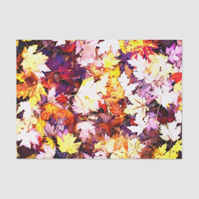 Fall leaves photo print custom decoupage crafts tissue paper (Front)