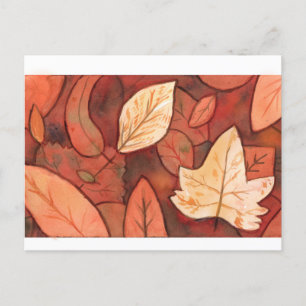 fall leaves  postcard
