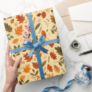 Fall Leaves, Pumpkins & Cosy Seasonal Designs - Wrapping Paper