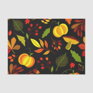 Fall Leaves Pumpkins Tissue Paper