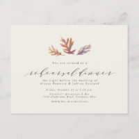 Fall leaves rehearsal dinner