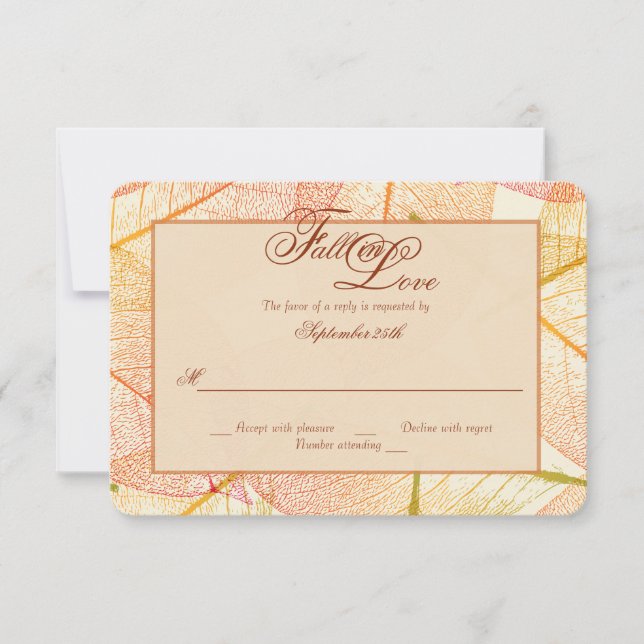 Fall Leaves Response Card (Front)