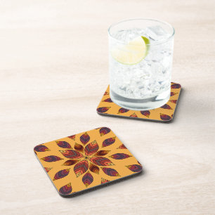 Fall Leaves Rosette Coaster