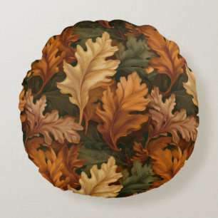 Fall Leaves  Round Cushion