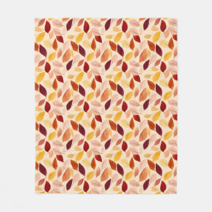 Fall Leaves Rustic Autumn Foliage Design Fleece Blanket