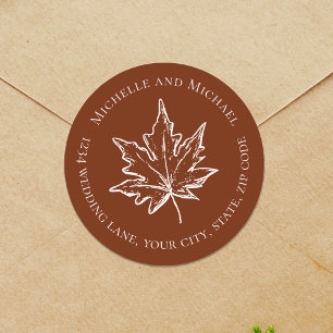 Fall Leaves Simple Return Address Label