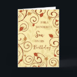 Fall Leaves Son Birthday Card<br><div class="desc">Birthday card for son with a fall birthday with fall leaves design and thoughtful verse.</div>