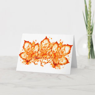 Fall leaves splatter card