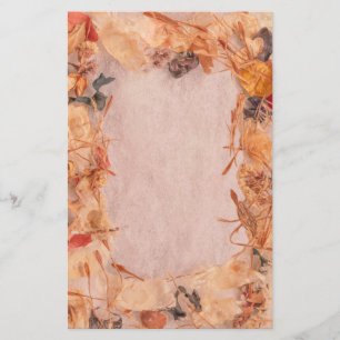 Fall leaves, stems, seeds turn yellow & orange stationery