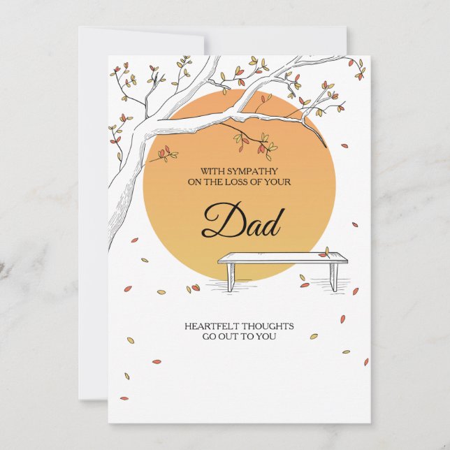 Fall Leaves Sympathy Card (Front)