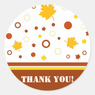 Fall leaves Thank You! - Sticker