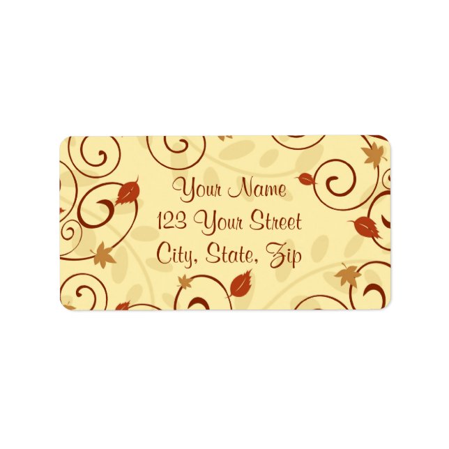 Fall Leaves Thanksgiving Address Labels (Front)