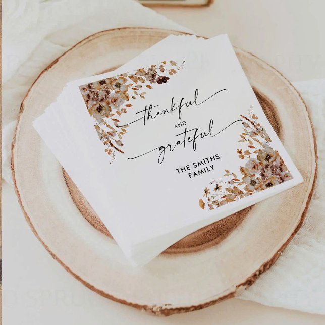 Fall Leaves Thanksgiving Dinner Paper Napkin (Creator Uploaded)
