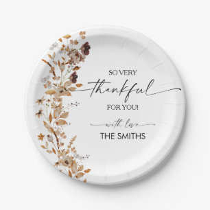 Fall Leaves Thanksgiving Dinner Paper Plate