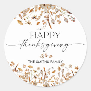 Fall Leaves Thanksgiving Dinner Sticker