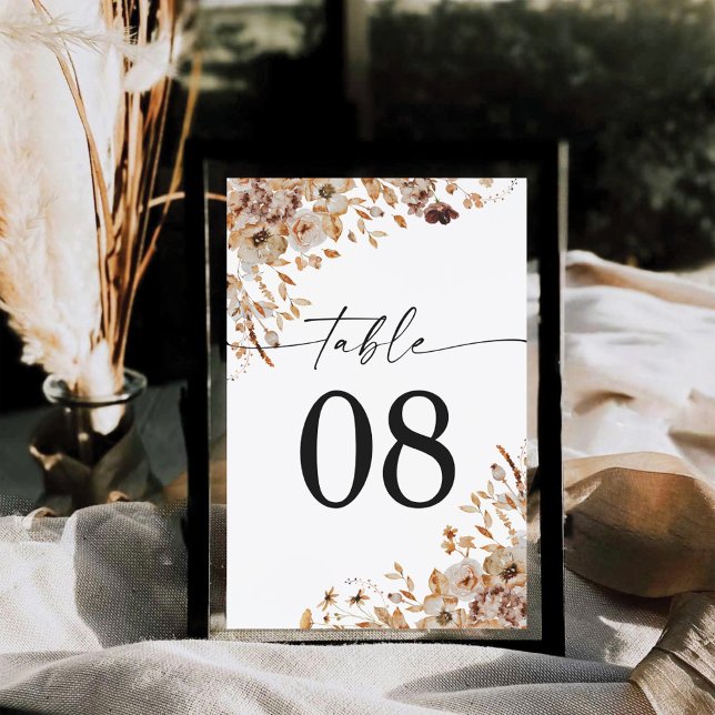 Fall Leaves Thanksgiving Dinner Table Card (Creator Uploaded)