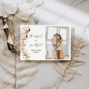 Fall Leaves Thanksgiving Flat Thank You Card