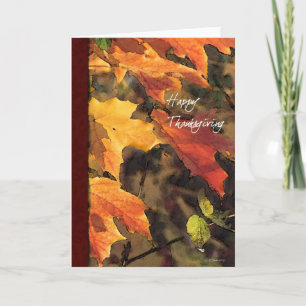 Fall leaves-Thanksgiving Holiday Card
